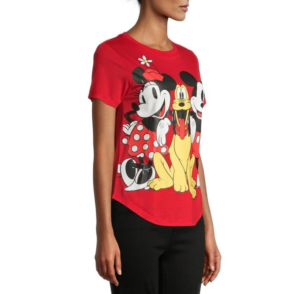 Disney Juniors Red Short Sleeve Mickey Mouse Graphic T-Shirt Size Small (3/5) - Picture 5 of 12